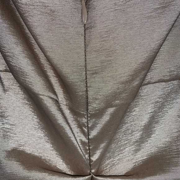 R & M Richards NWT size 14 plus size Mermaid Metallic Taupe Formal Gown wedding - Picture 10 of 15